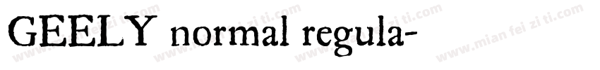 GEELY normal regula字体转换